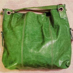 Gianni Chiarini Green Genuine Leather Tote